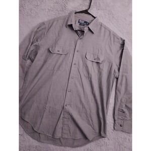 Polo Ralph Lauren Shirt Mens Large GI Shirt Heather Gray Military Work Outdoor